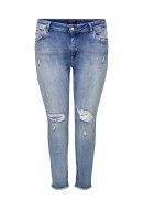 Blugi Dama Carmakoma Carwilly Reg Sk Raw Ank Rea213 Light Blue Denim