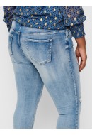 Blugi Dama Carmakoma Carwilly Reg Sk Raw Ank Rea213 Light Blue Denim