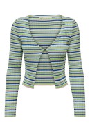 Cardigan Dama Only Onlamour Cropped Striped Green Flash/Pink/Super Sonic