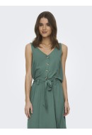 Maieu Dama Only Onl Nova Lux Button Singlet Blue Spruce