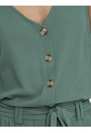 Maieu Dama Only Onl Nova Lux Button Singlet Blue Spruce