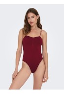 Body Dama Only Onlvicky Seaml Rib Strap Cabernet