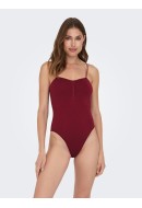 Body Dama Only Onlvicky Seaml Rib Strap Cabernet