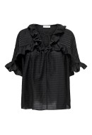 Women Shirt La Strada Unica Lsukaisa Ruffle Black