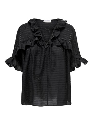 Women Shirt La Strada Unica Lsukaisa Ruffle Black