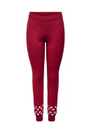 Women Pants Only Onlxmas Snowflake High Risk Red