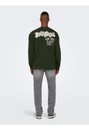 Bluza Barbati Only&Sons Onspink Floyd Rlx Crew Neck Rosin