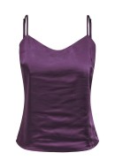 Maieu Dama Only Onlmayra Tie Satin Singlet Italian Plum