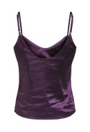Maieu Dama Only Onlmayra Tie Satin Singlet Italian Plum