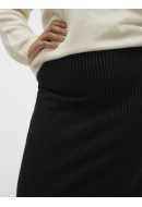 Skirt Vero Moda Curve Vmmoni Hw Calf Black Snow White Detail