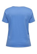 Women T-shirt Only Carmakoma Carquote V-Neck Reg Super Sonic