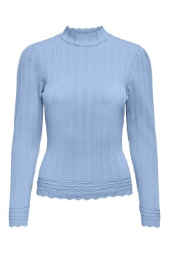 Pulover Dama Only Onlsandy Structure Puff Highneck Cashmere Blue