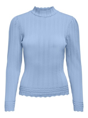 Pulover Dama Only Onlsandy Structure Puff Highneck Cashmere Blue