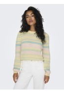 Women Sweater Onlsandra Life Stripe French Vanilla