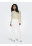 Women Sweater Onlsandra Life Stripe French Vanilla