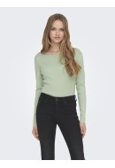 Women Blouse Only Onlsandy Detail Boatneck Smoke Green