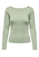 Women Blouse Only Onlsandy Detail Boatneck Smoke Green