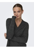 Cardigan Dama Only Onlkatia Struct Open Dark Grey Melange