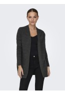 Women Cardigan Only Onlkatia Struct Open Dark Grey Melange