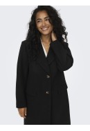 Women Coat Only Onllena Shoulderpad X-Long Black