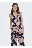 Women Jumpsuit Only Onlnova Lux Zia Wrap Night Sky/Elvira Bloom