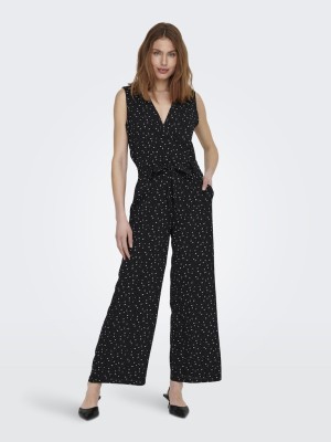 Salopeta Dama Only Onlnova Lux Zia Wrap Black/Dotty Ditsy