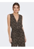 Salopeta Dama Only Onlnova Lux Zia Wrap Toasted Coconut/Animal Flo