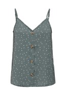 Maieu Dama Only Onlnova Lux Button Singlet Balsam Green /Dutty Dits