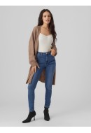 Cardigan Dama Vero Moda Vmbruna V-Neck Long Brown Lentil