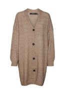 Cardigan Dama Vero Moda Vmbruna V-Neck Long Brown Lentil