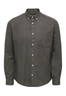 Men Shirt Only&Sons Onsniko Melange Hot Fudge