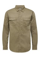 Men Shirt Only&Sons Onsbane Denim 3247 Walnut