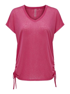 Women T-shirt Only Play Onpbeth Vn Bat Burnout Raspberry Sorbet