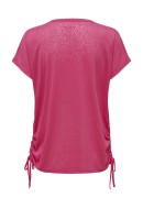Women T-shirt Only Play Onpbeth Vn Bat Burnout Raspberry Sorbet