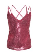 Women Top Vero Moda Vmkaje Singlet Fuchsia Purple Detail Sequins