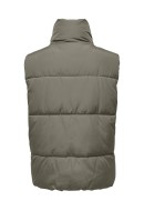 Women Vest Jacqueline De Young Jdynewerica Short Vetiver/Silver Zip