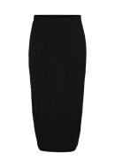 Fusta Pieces Pcmonica Hw Midi Slit Black