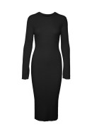 Rochie Vero Moda Vmgold Rib Long O-Neck Black