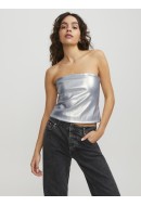 Maieu Dama Jjxx Jxkatie Faux Leather Corset Silver