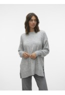 Pulover Dama Vero Moda Vmfiluca O-Neck Long Light Grey Melange