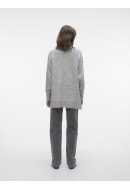 Pulover Dama Vero Moda Vmfiluca O-Neck Long Light Grey Melange