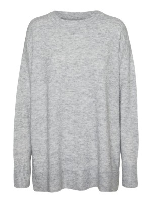 Pulover Dama Vero Moda Vmfiluca O-Neck Long Light Grey Melange