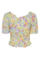 Bluza Dama Pieces Pcmisty Smock Bright White Blurry Flowers