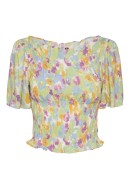 Bluza Dama Pieces Pcmisty Smock Bright White Blurry Flowers