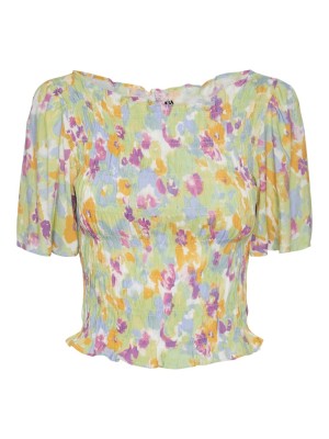 Bluza Dama Pieces Pcmisty Smock Bright White Blurry Flowers