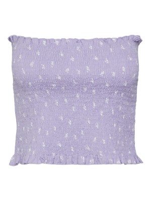 Maieu Dama Pieces Pcmira Short Bandau Smock Lavander White Flower