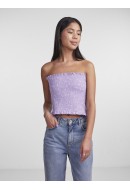 Maieu Dama Pieces Pcmira Short Bandau Smock Lavander White Flower