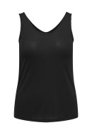 Women Top Only Carmakoma Carmansa Rib Black