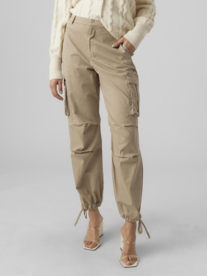 Pantaloni Dama Vero Moda Vmcallymr Wide Cargo Silver Mink