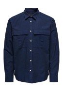 Men Shirt Only&Sons Onsspicy Reg Blue Quartz